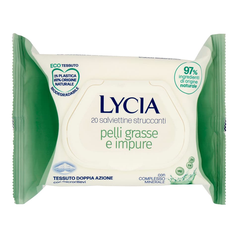 Salviettine Struccanti Doppia Azione Pelli Grasse E Impure 20 Pz