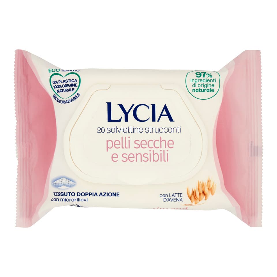 Salviettine Struccanti Doppia Azione Per Pelli Secche E Sensibili 20 Pz