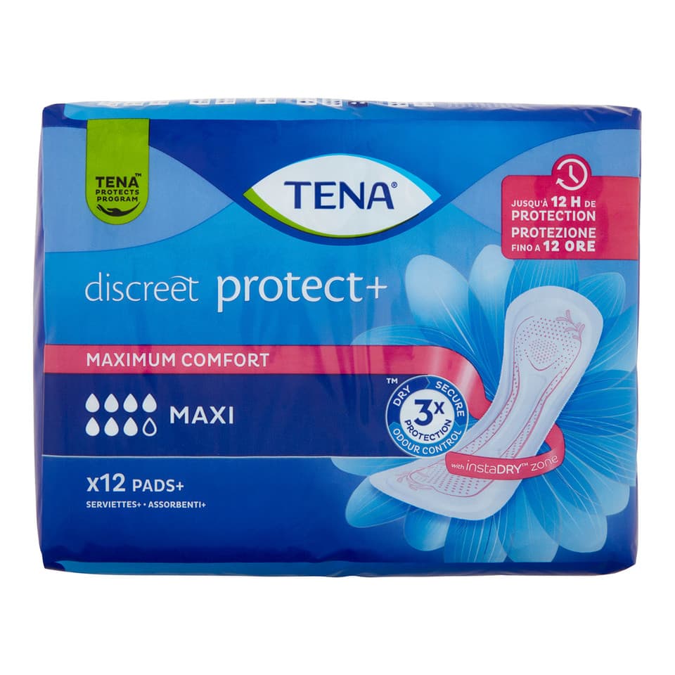 Discreet Protect+ Maxi Assorbenti 12 Pz