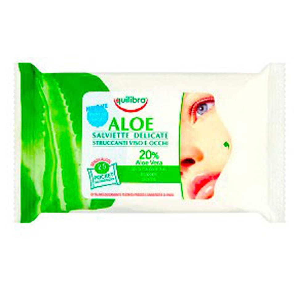 Aloe Salviette Delicate Struccanti Viso E Occhi 25 Pz