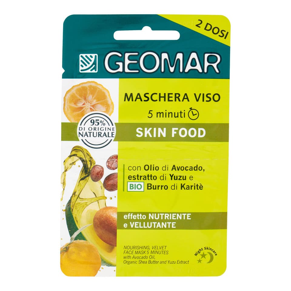 Maschera Viso 5 Minuti Nutriente Vellutante Con Burro Di Karité Biologico E Pappa Reale 2 X 7,5 Ml