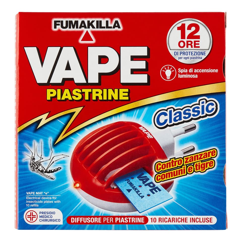 Elettroemanatore Piastrine Classic + 10 Ricariche