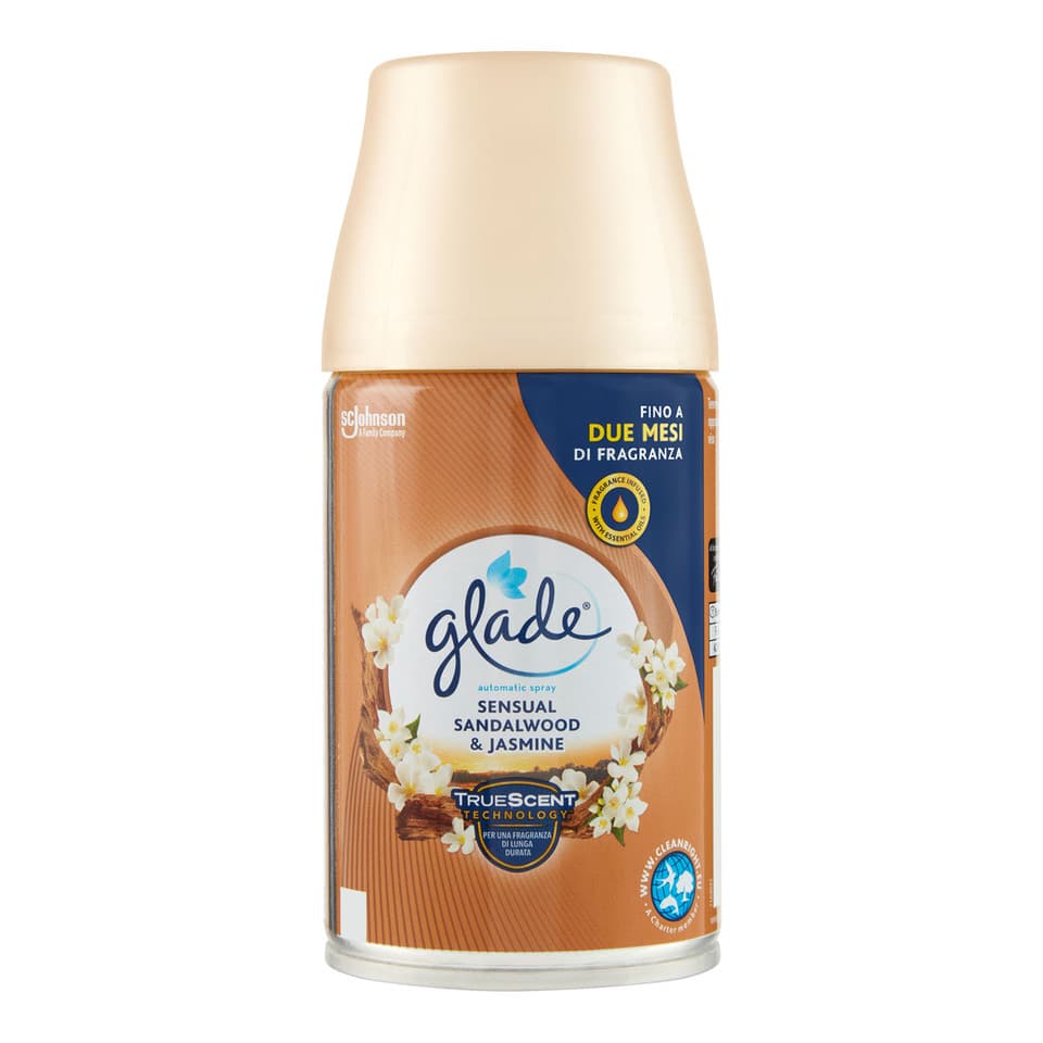 Automatic Spray Ricarica, Profumatore Per Ambienti, Fragranza Sensual Sandalwood&jasmine