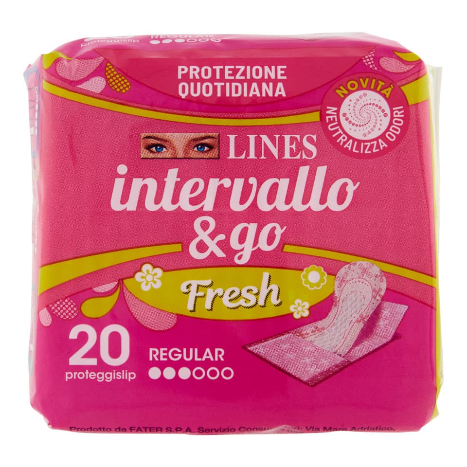 Intervallo & Go Fresh Proteggislip Regular Ripiegato 20 Pz