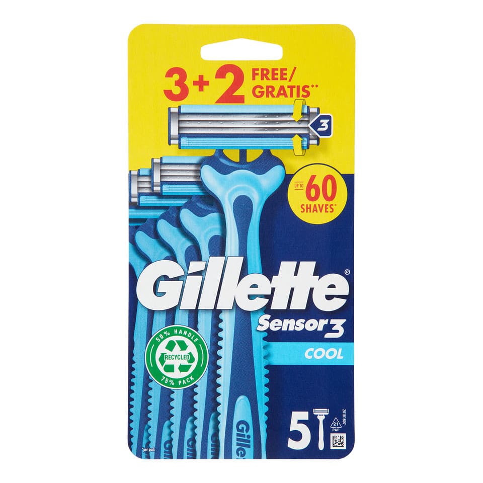 Sensor3 Rasoio Usa E Getta Cool Set Da 5 Pezzi
