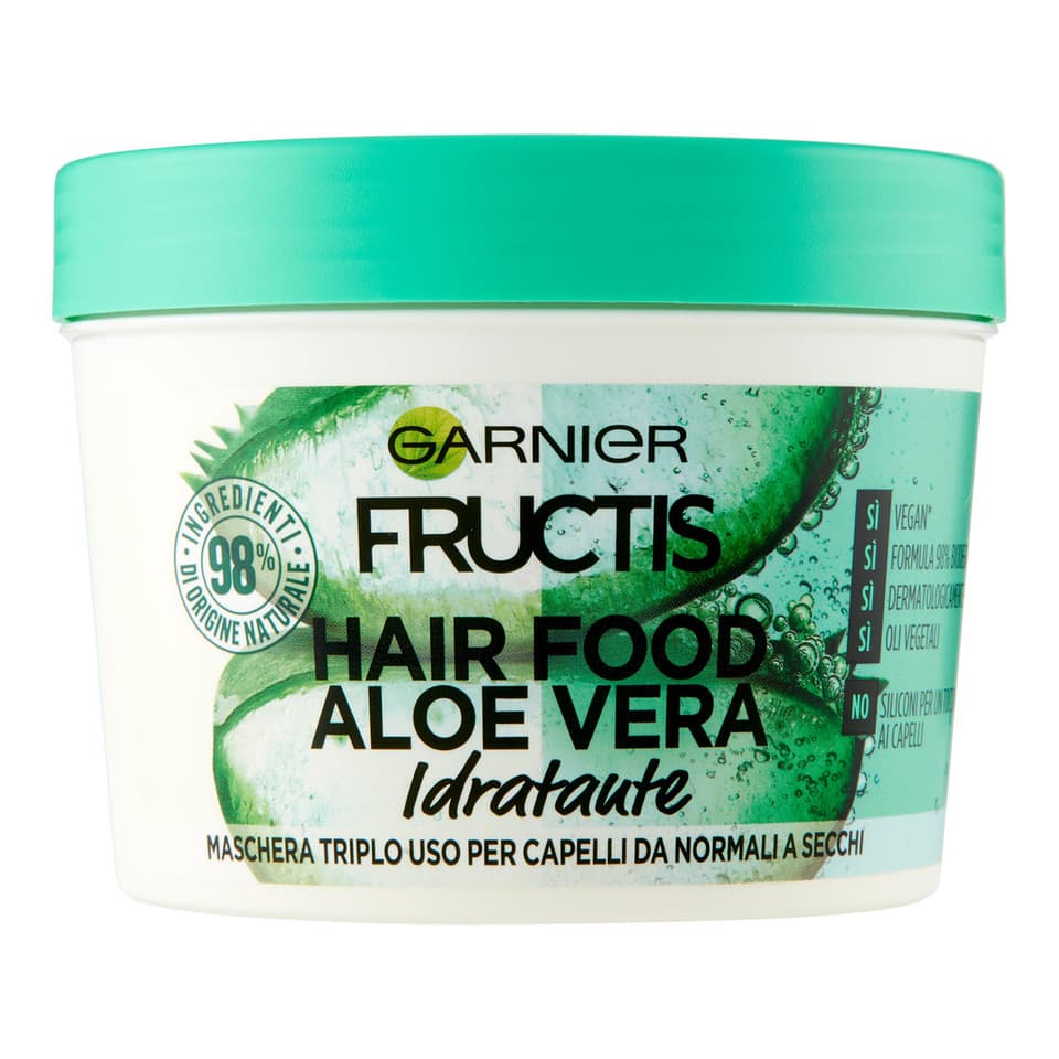 Maschera Idratante Fructis Hair Food, 3 In 1, Capelli Normali, Aloe