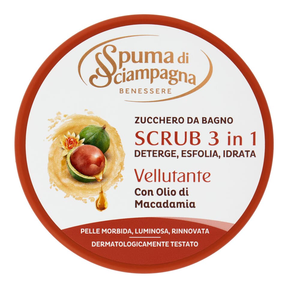 Benessere Scrub 3 In 1 Vellutante Con Olio Di Macadamia