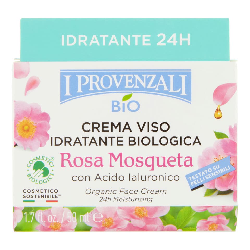 Bio Crema Viso Idratante Biologica Rosa Mosqueta