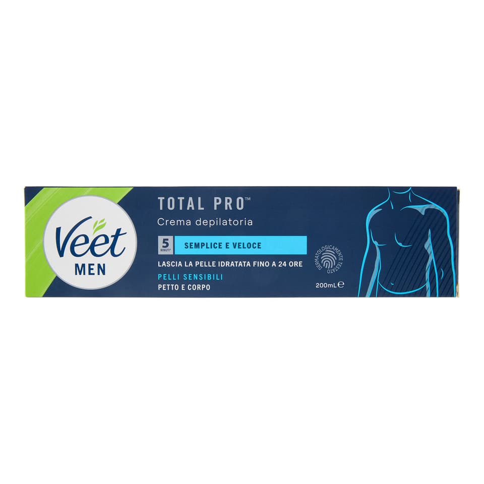 Veet Men Crema Depilatoria Uomo, Pelli Sensibili