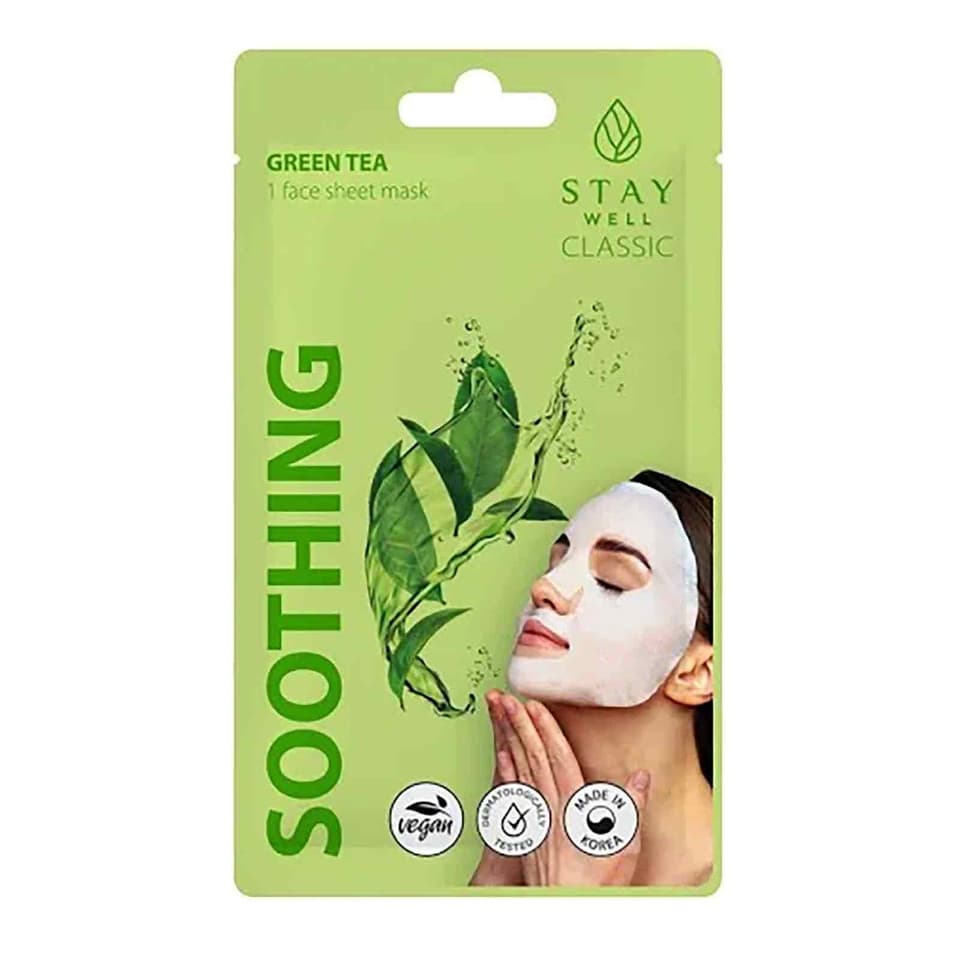 Maschera Viso In Tessuto Sheet Face-thè Verde