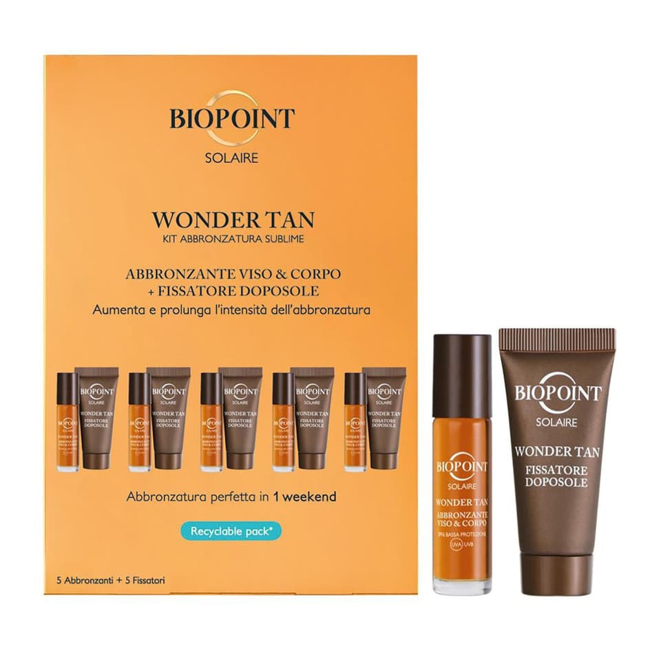Wonder Tan Kit Olio Spf6 + Fissatore Doposole New 10 + 20 X 5ml