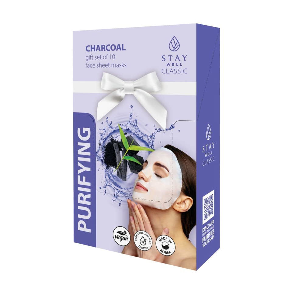 Confezione Charcoal Maschera In Tessuto 10 Pz