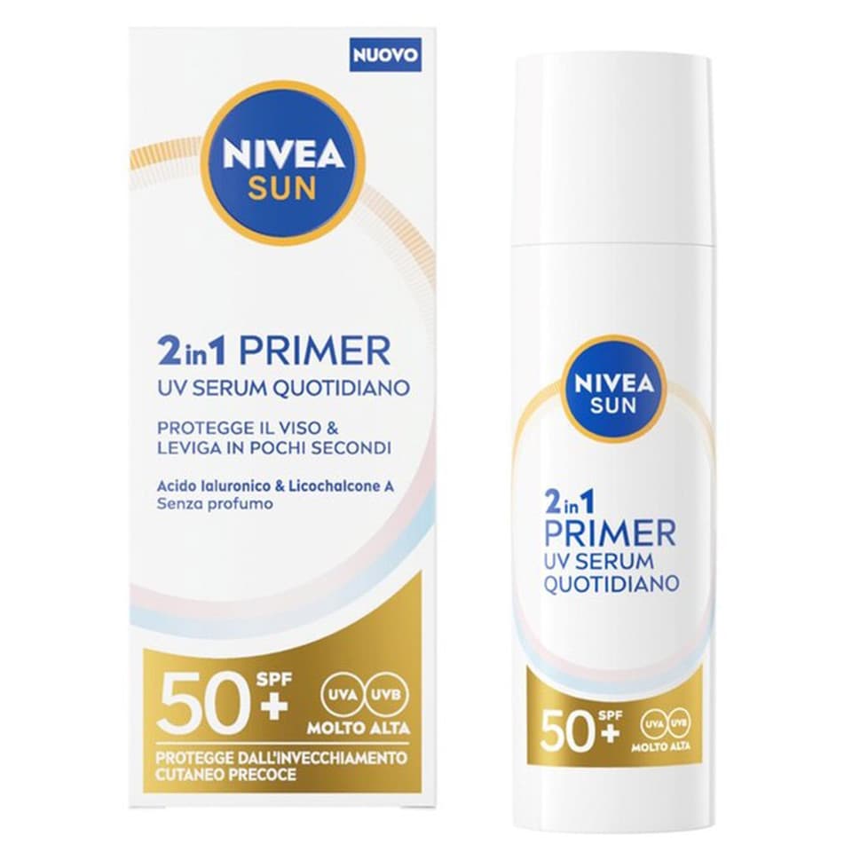 Sun 2in1 Primer Uv Serum Quotidiano Crema Viso Siero Spf50+