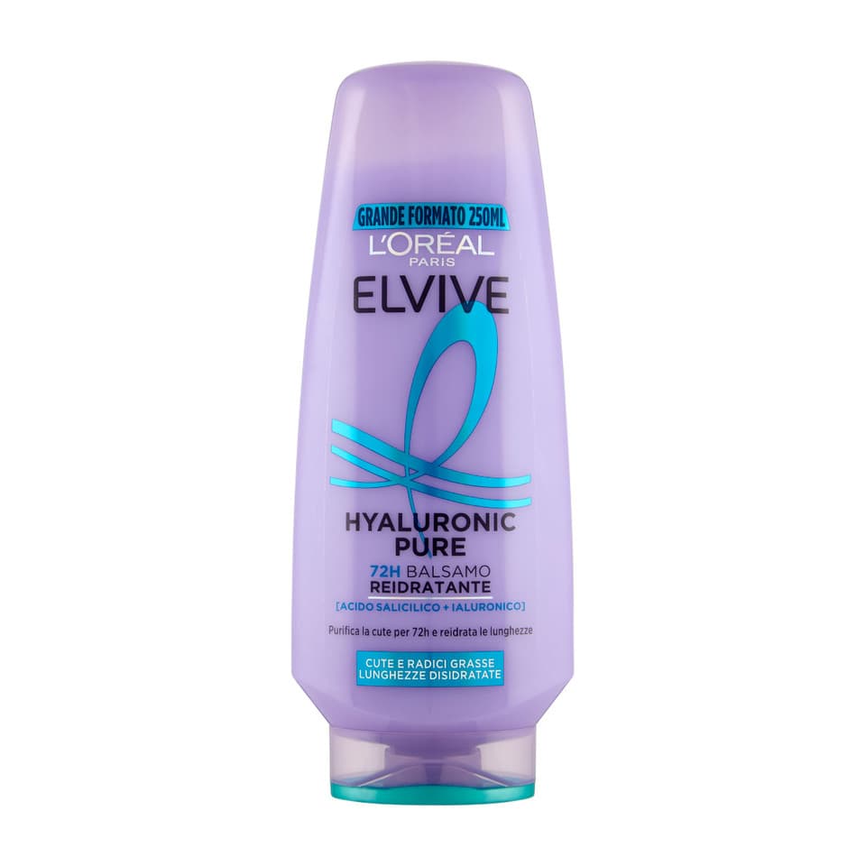 Elvive Hyaluronic Pure 72h Balsamo Reidratante Per Cute E Radici Grasse