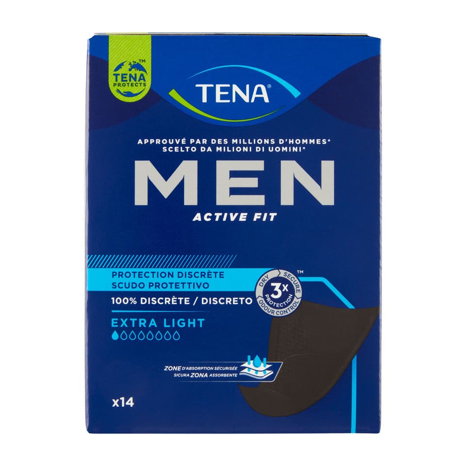Men Protection Discrète Extra Light Nero 14 Pz