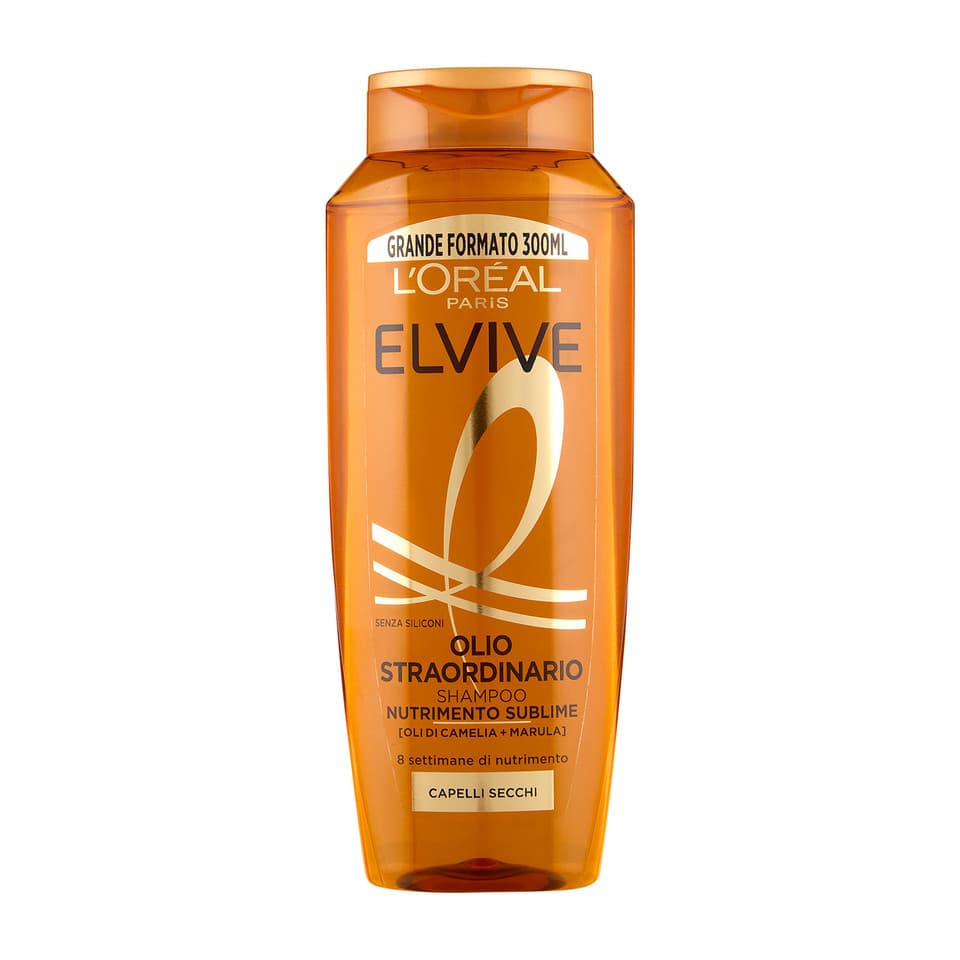 Elvive Olio Straordinario Shampoo Nutrimento Sublime, Per Capelli Secchi