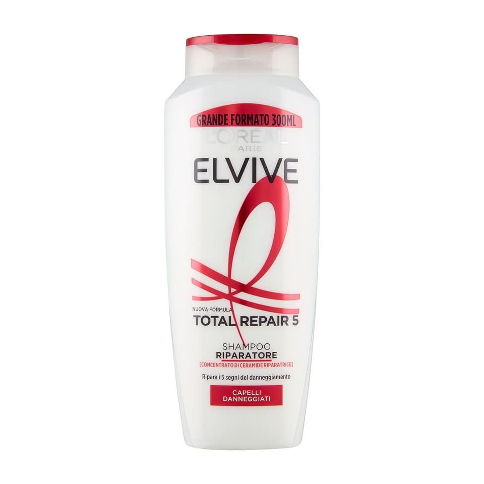 Elvive Total Repair 5 Shampoo Riparatore, Per Capelli Danneggiati