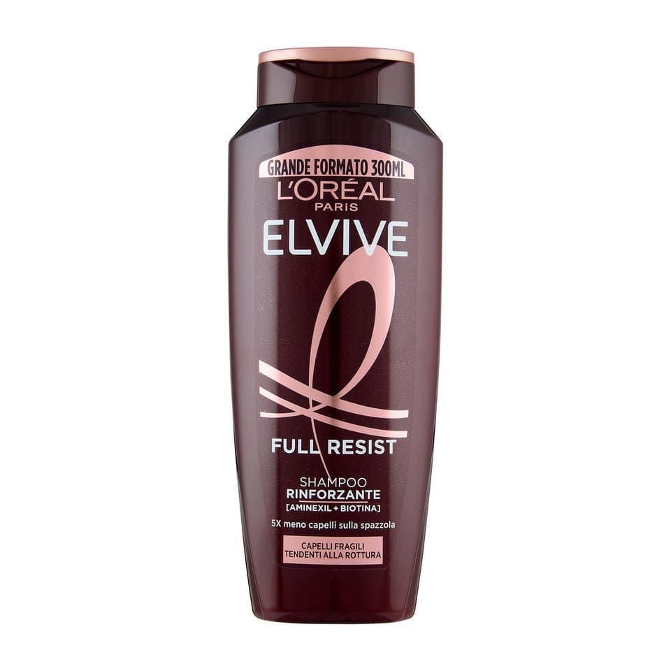 Elvive Full Resist Shampoo Rinforzante, Per Capelli Fragili Tendenti Alla Rottura,