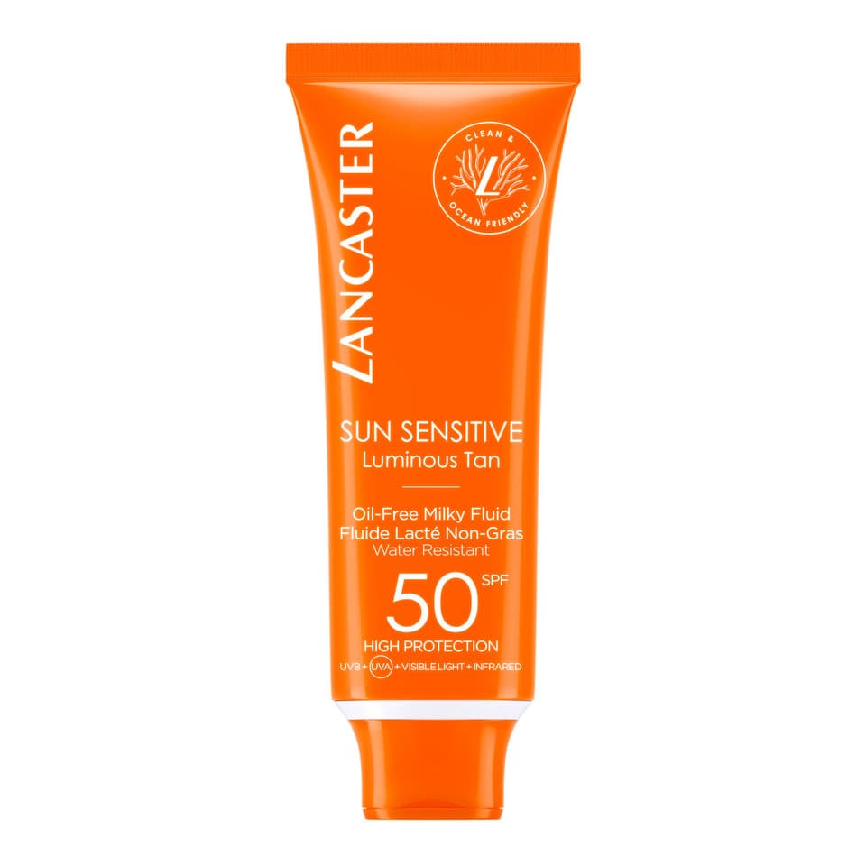Sun Sensitive Oil-free Milky Fluid Lozione Abbronzante Per Il Viso Spf 50