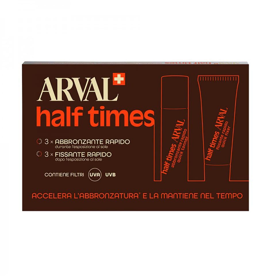 Half Times kit fiale con: Abbronzatura rapida viso 3x10ml+ Fissante rapido 3x10ml