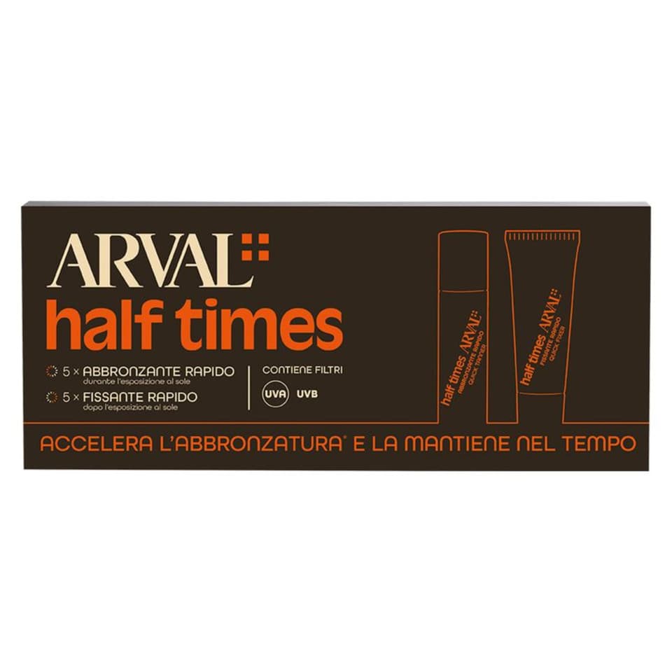 Solaire Half Times Abbronzante Rapido SPF 8 5x10 ml + 5x10mlFissante Rapido