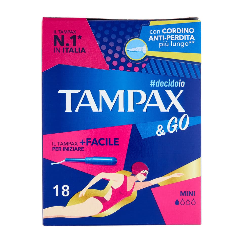 Tampax & Go Mini 18 Pz - Assorbenti Interni