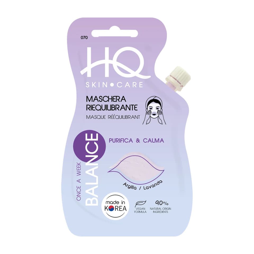Maschera Viso Riequilibrante Con Argilla E Lavanda