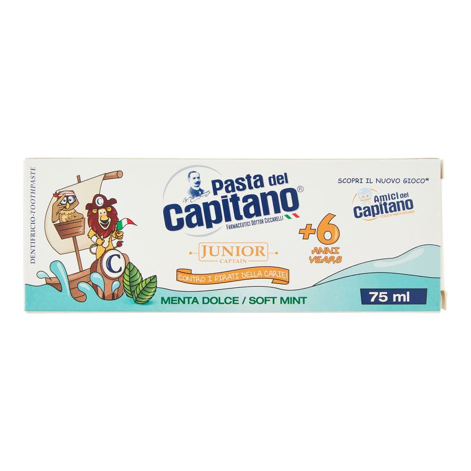 Dentifricio Junior Captain +6 Anni Menta Dolce