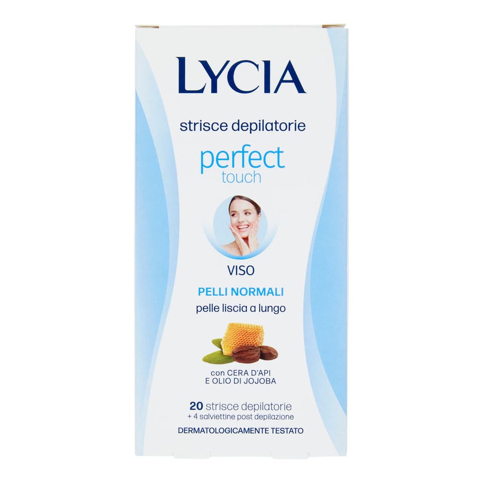 Perfect Touch Strisce Depilatorie Viso Pelli Normali 20 Strisce + 4 Salviettine