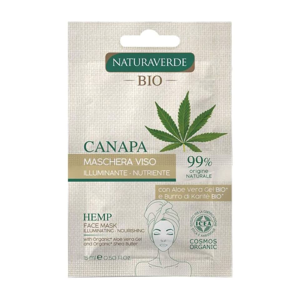 Maschera Viso Illuminante - All'olio Di Canapa