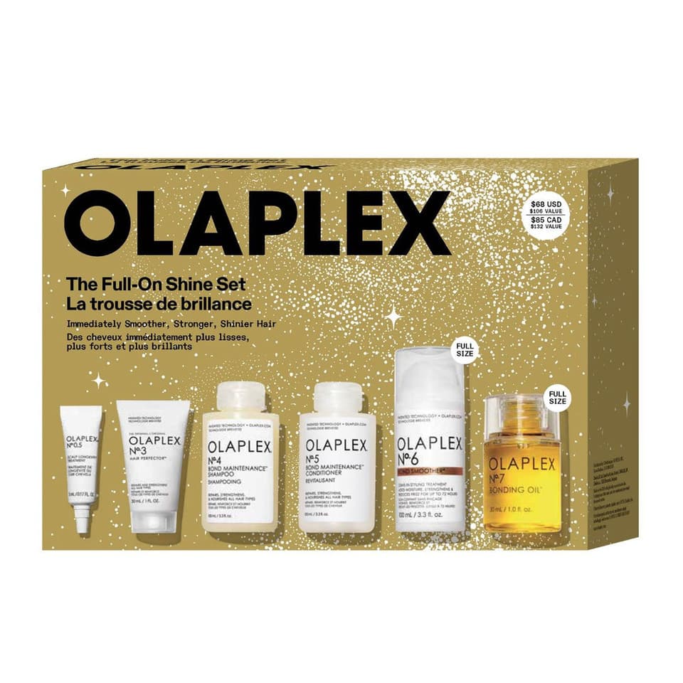 Cofanetto Olaplex The Full-On Shine Set Con N. 0.5, 3, 4, 5, 6, 7