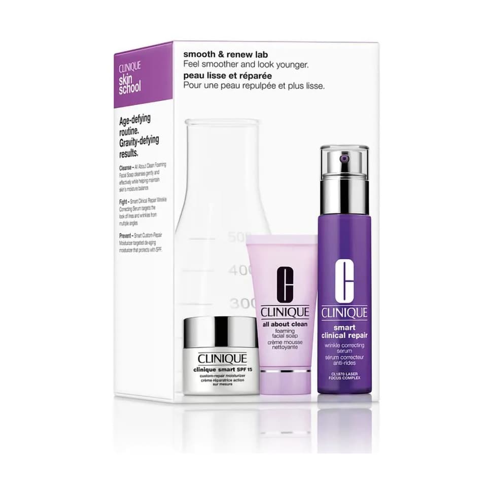 Clinique Smooth & Renew Lab 3-Pcs Skin Care Set / New With Box
