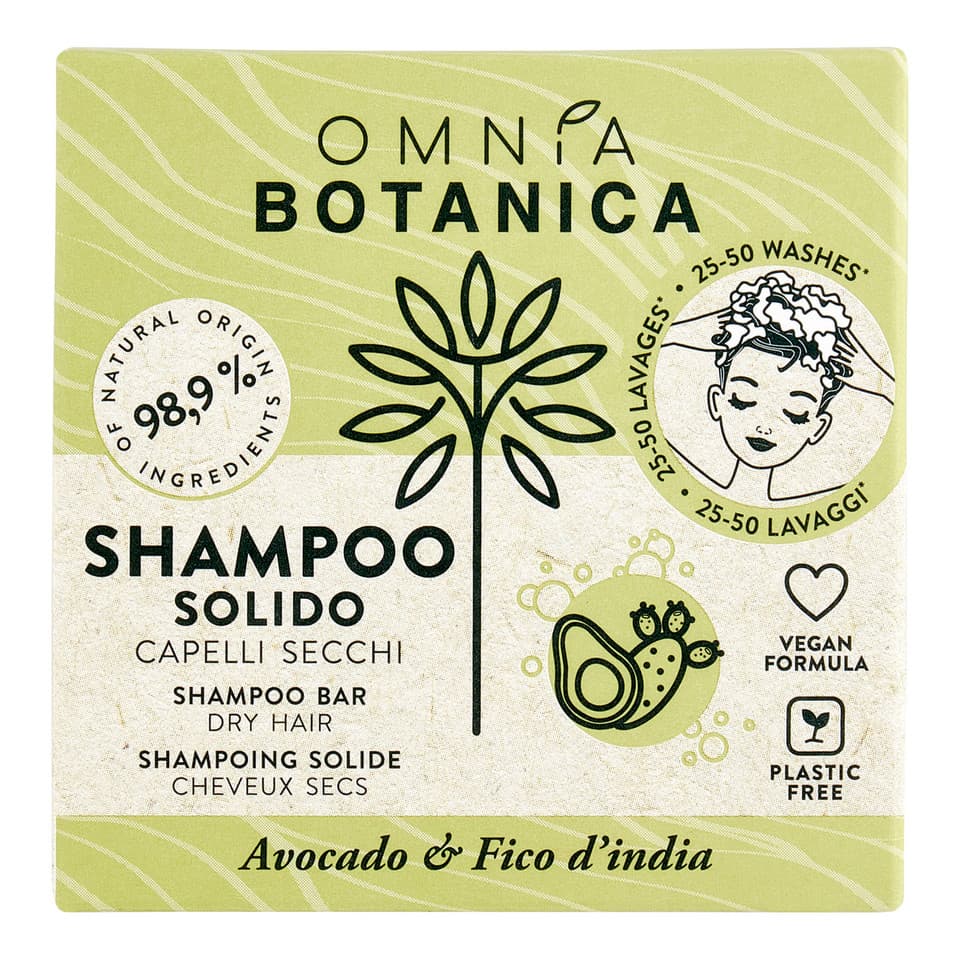 Shampoo Solido Capelli Secchi Avocado & Fico D'india