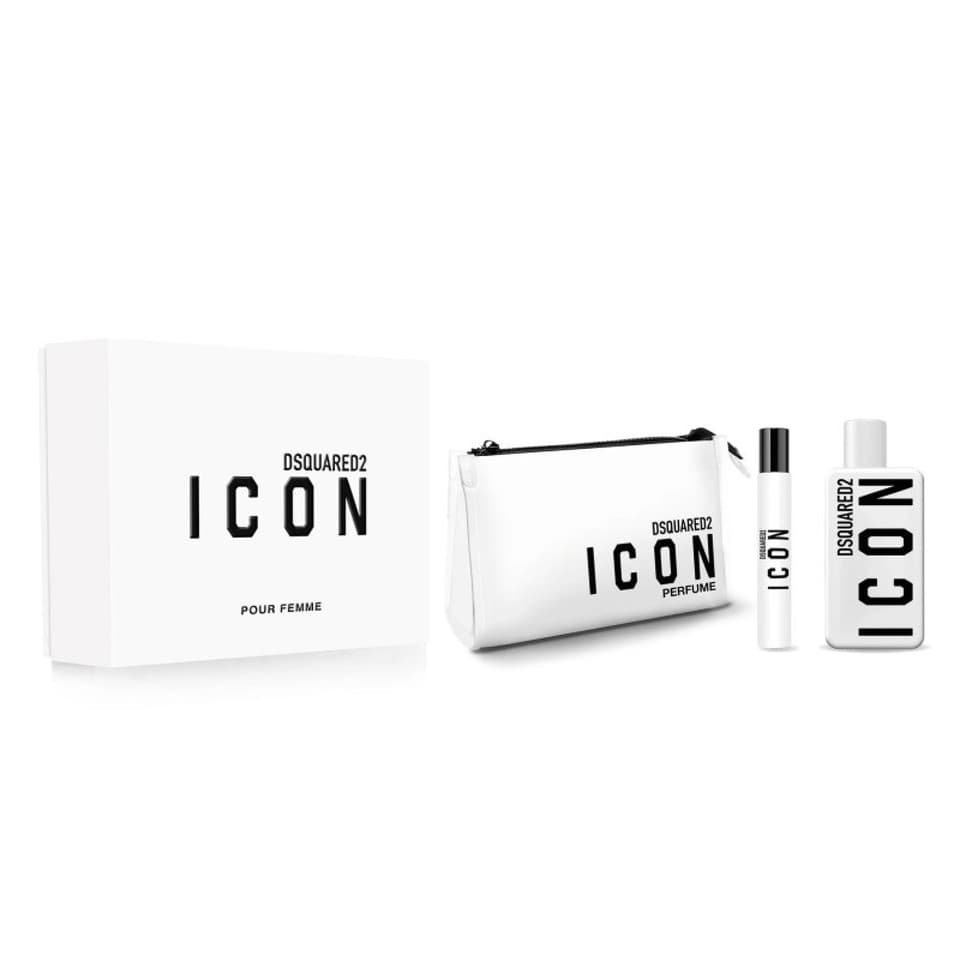 Cofanetto Icon Pour Femme Eau De Parfum 100ml Con Travel Spray 10ml E Pochette