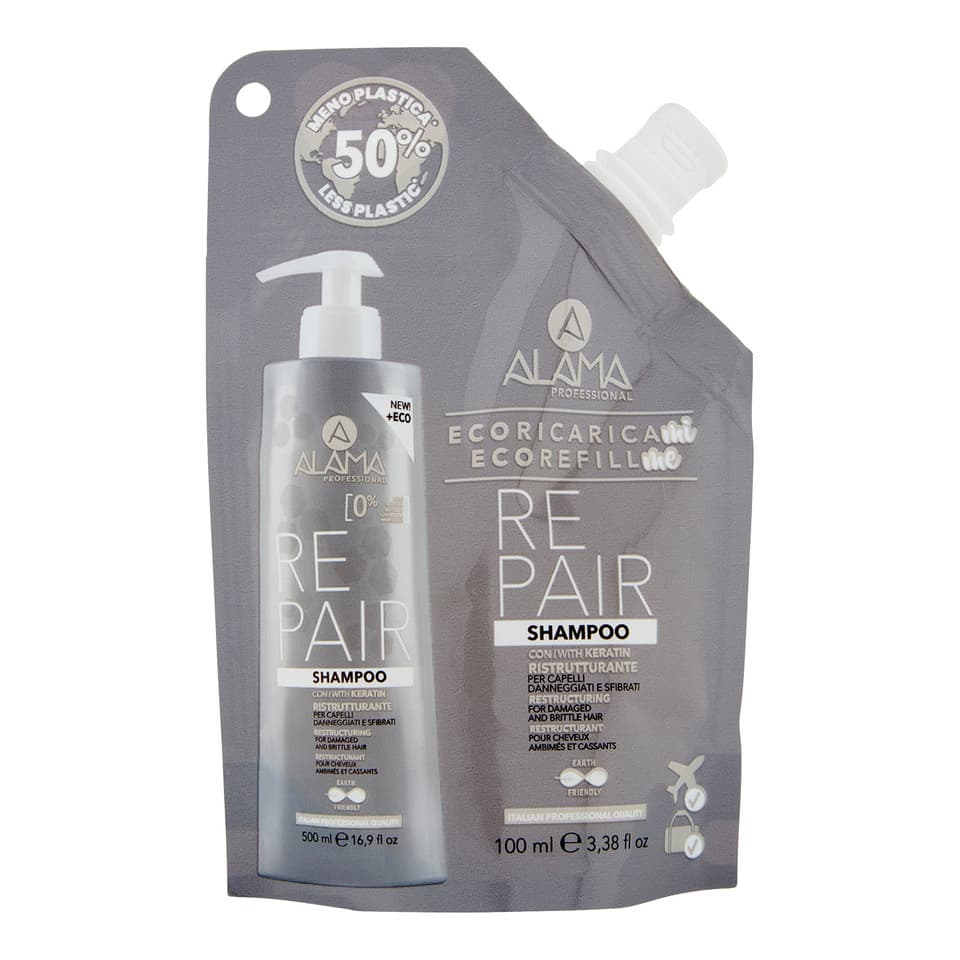 Eco-refillme Repair Shampoo Ristrutturante Per Capelli Danneggiati E Sfibrati
