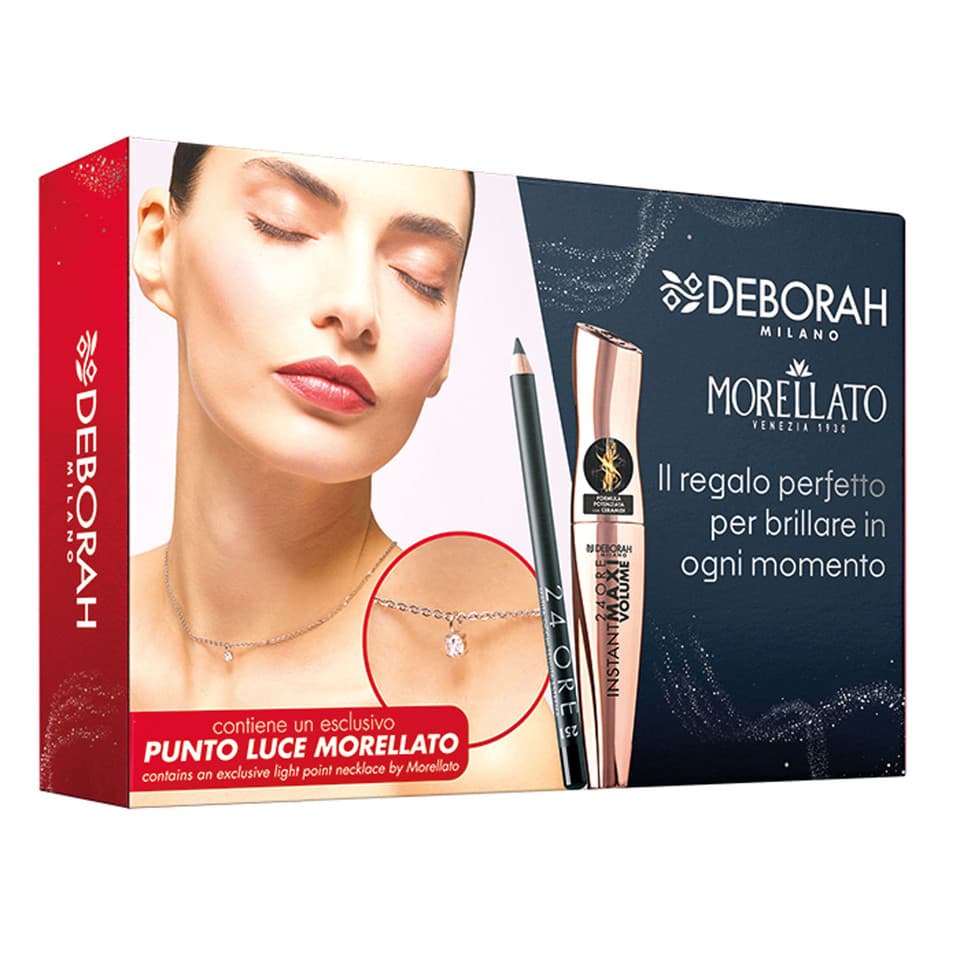 Beauty Kit & Morellato 01 Mascara Instant Maxi Volume, Matita Occhi E Collana