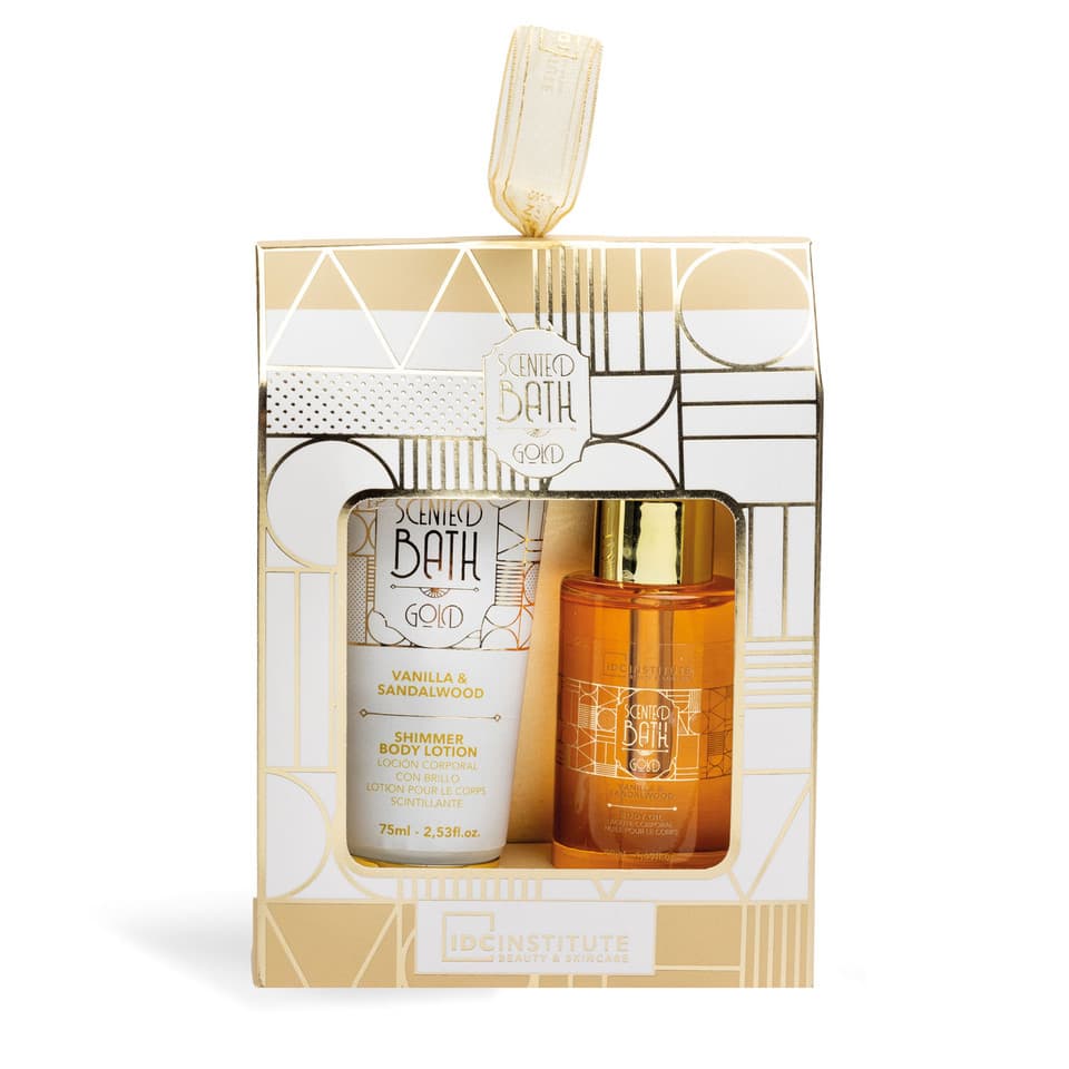 Cofanetto Bagno Gold Body Glow – Latte Corpo Illuminante E Olio Nutriente