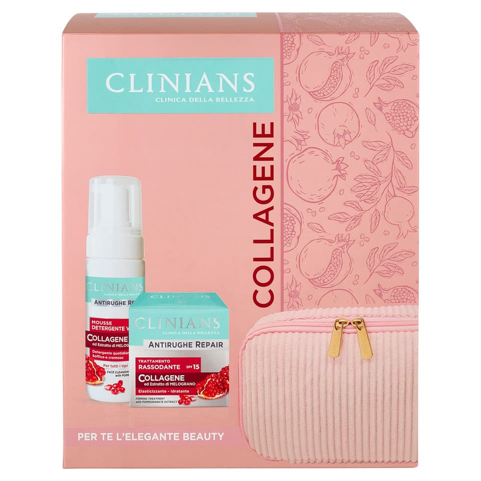 Cofanetto Antirughe Repair Collagene Trattamento Rassodante 50 Ml + Mousse Detergente Viso 150 Ml