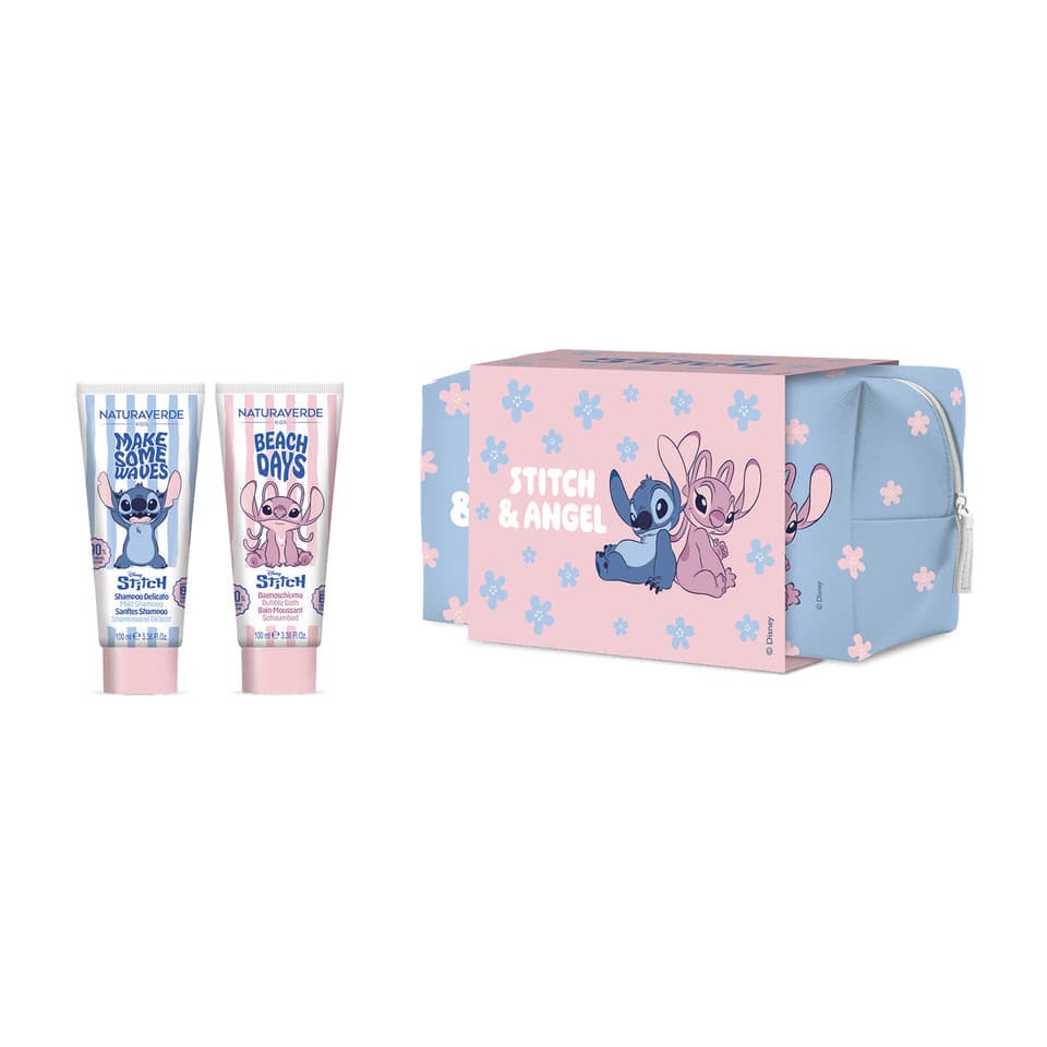 Stitch Gift Set Con Shampoo 100ml, Bagnoschiuma 100ml E Beautycase