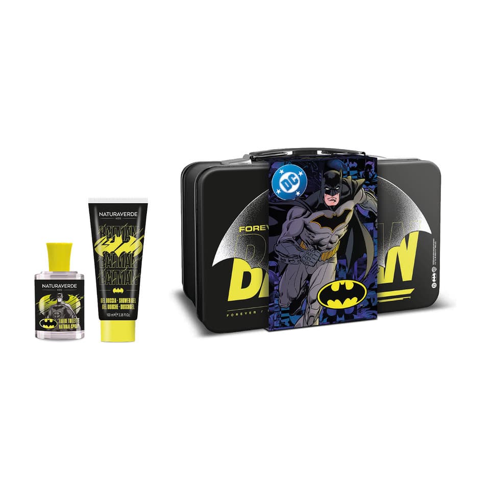 Batman Valigetta In Latta Con Edt 30ml E Bagnoschiuma 100ml
