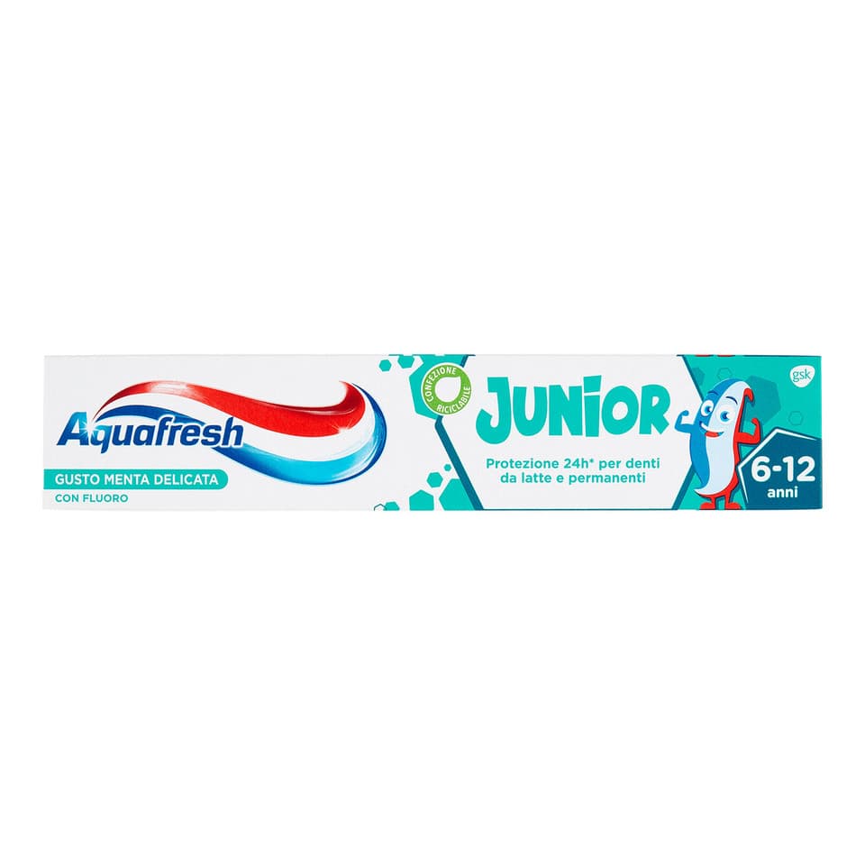 Dentifricio Junior Dentifricio Specifico Per Bambini 6-12 Anni Gusto Menta Delicata