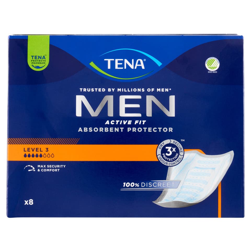 Men Active Fit Absorbent Protector Level 3 8 Pz