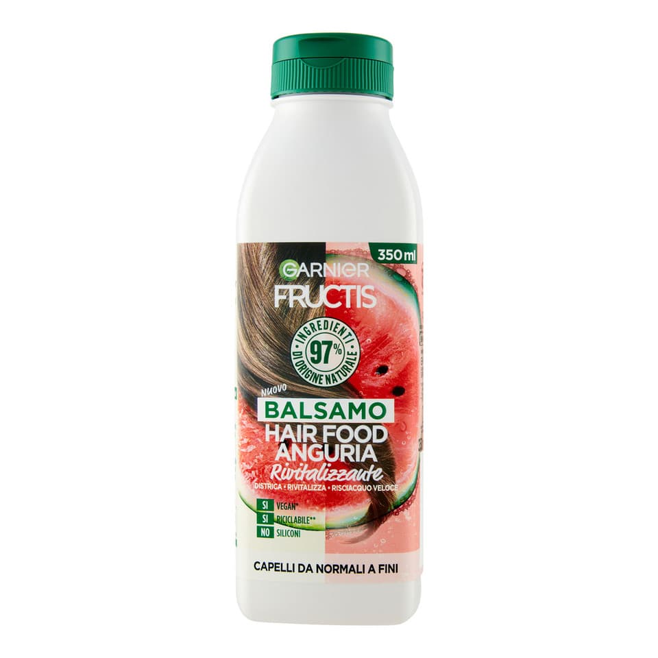 Balsamo Fructis Hair Food, Ideale Per Capelli Fini, Arricchito Con Anguria