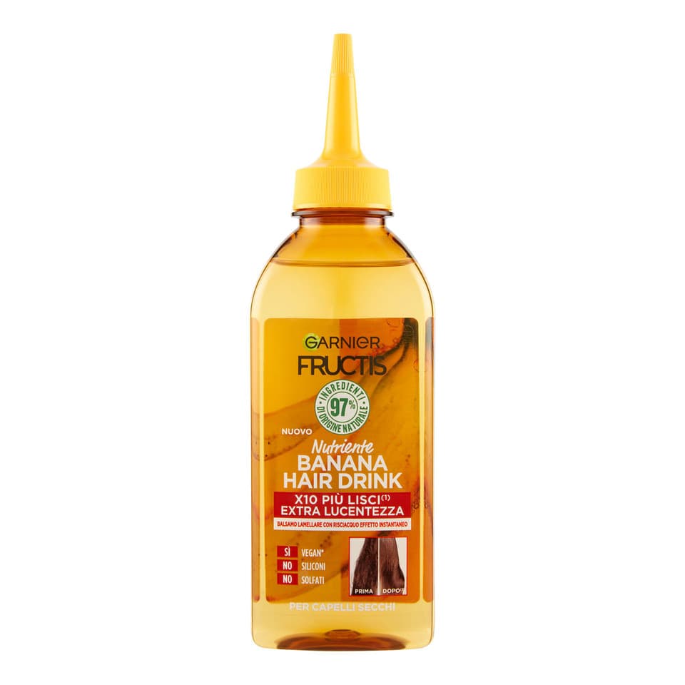 Fructis Hair Drink Banana Nutriente, Balsamo Lamellare Con Risciacquo