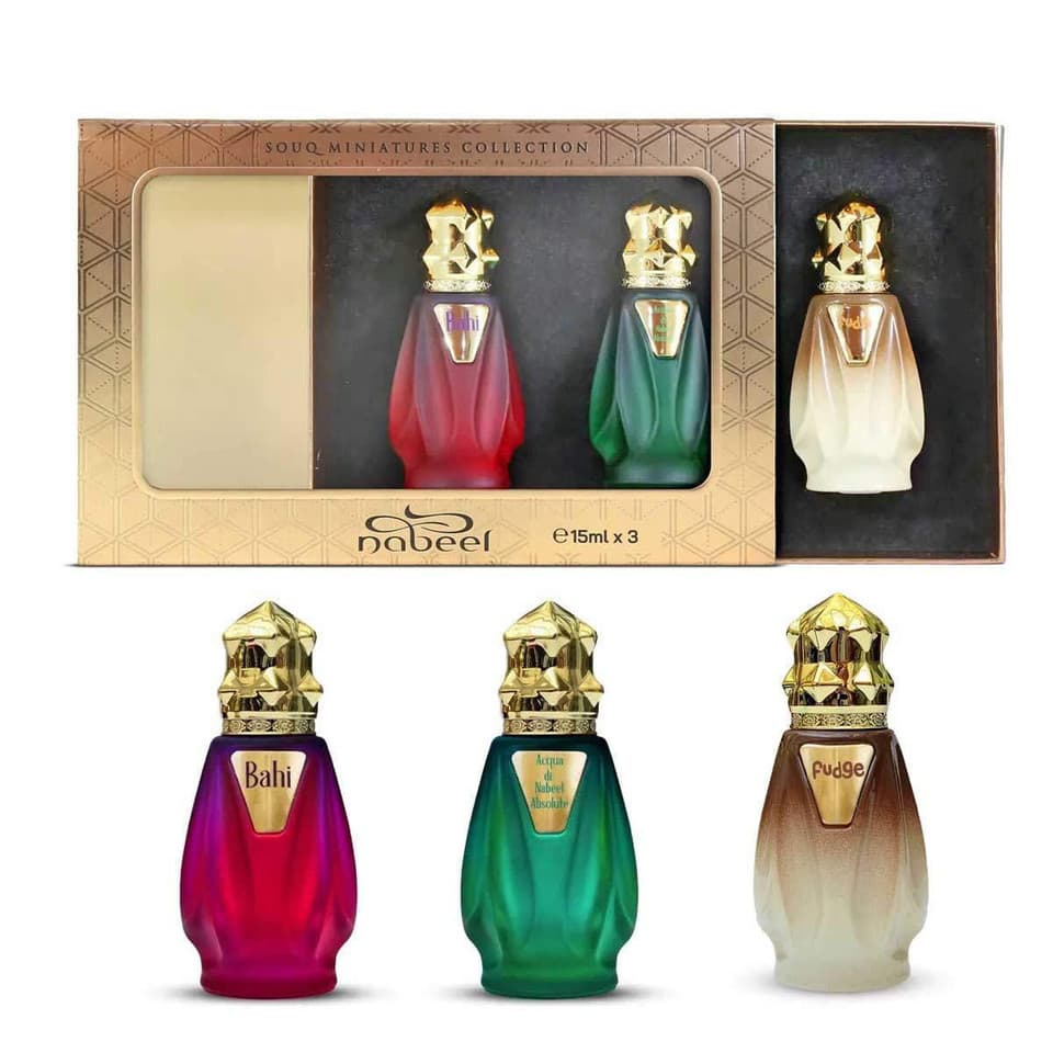 Souq Miniature Collection 3 X 15ml Bahi - Fudge - Acqua Di Nabeel Absolute