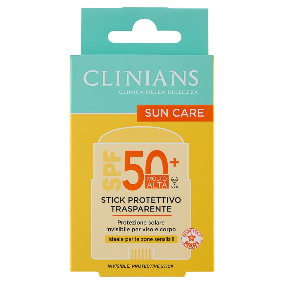 Sun Care Stick Protettivo Trasparente Spf 50+ Molto Alta