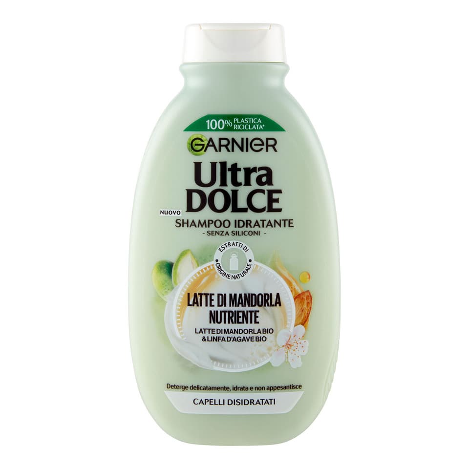Ultra Dolce Shampoo Latte Di Mandorla, Shampoo Nutriente Per Capelli Normali