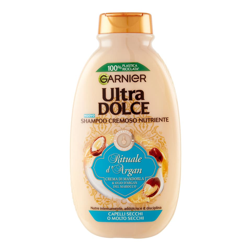 Ultra Dolce Shampoo Con Crema Di Mandorla E Olio D'argan Per Capelli Molto Secchi
