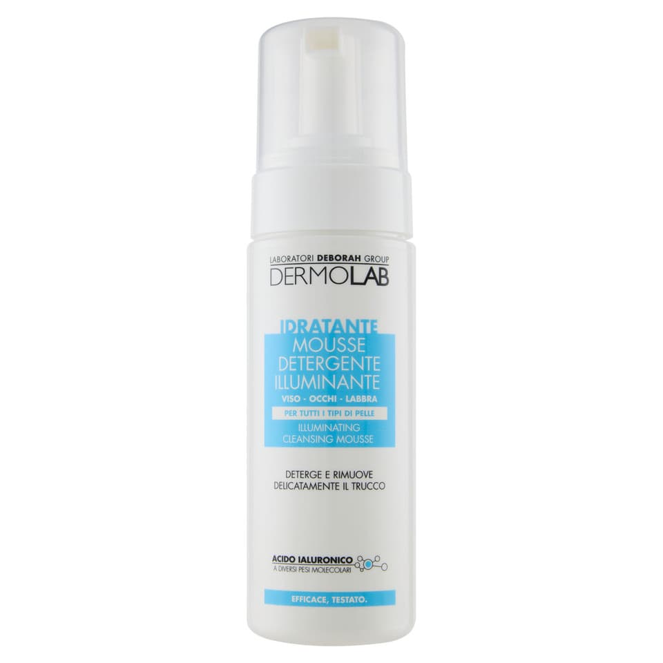 Idratante Mousse Detergente Illuminante Viso - Occhi - Labbra