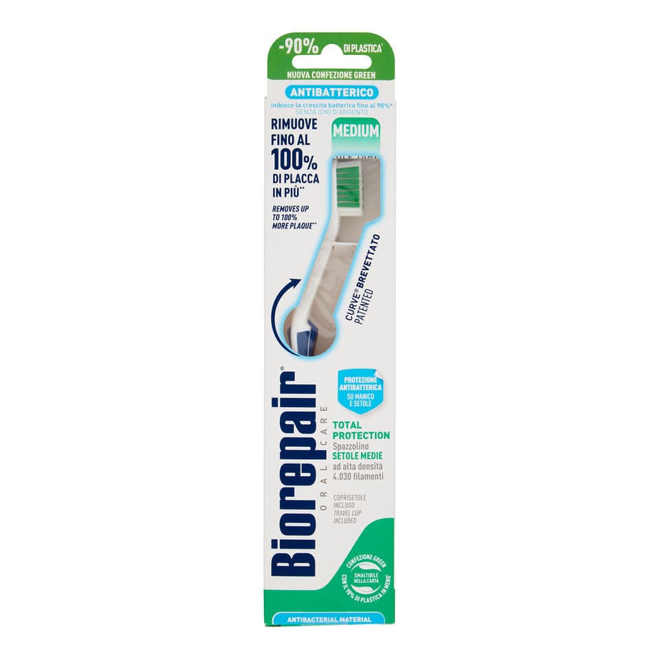 Curve Total Protection Spazzolino Setole Medie Antibatterico